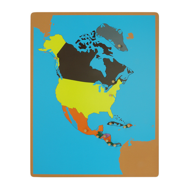 Puzzle Continent Amérique du Nord Montessori
