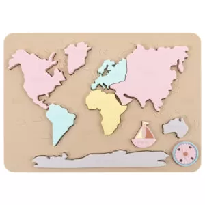 Puzzle Montessori Planisphère