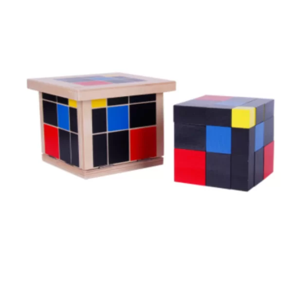 Cube trinome Montessori